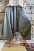 Oscar Asymmetric Hareem Skirt Pant Khaki